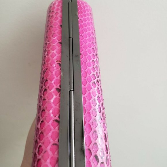 Marchesa Pink Snakeskin Clutch - Picture 6 of 7